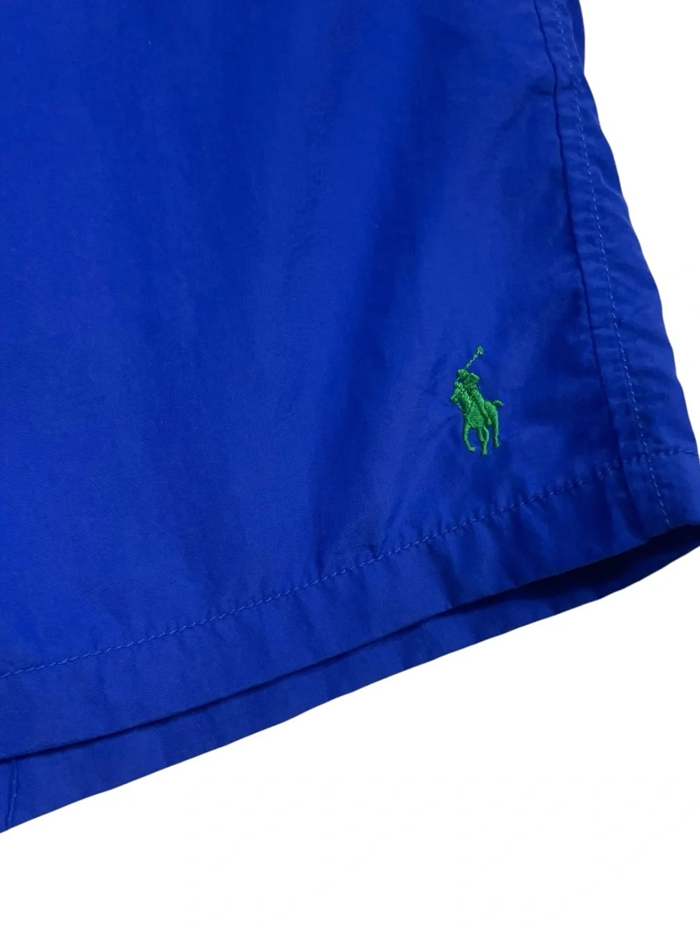 90s Polo Ralph Lauren Swim Trunks Blue Logo Med Bathing Suit Shorts Sports Beach